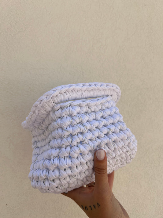 BIANCO E ARGENTO - clutch