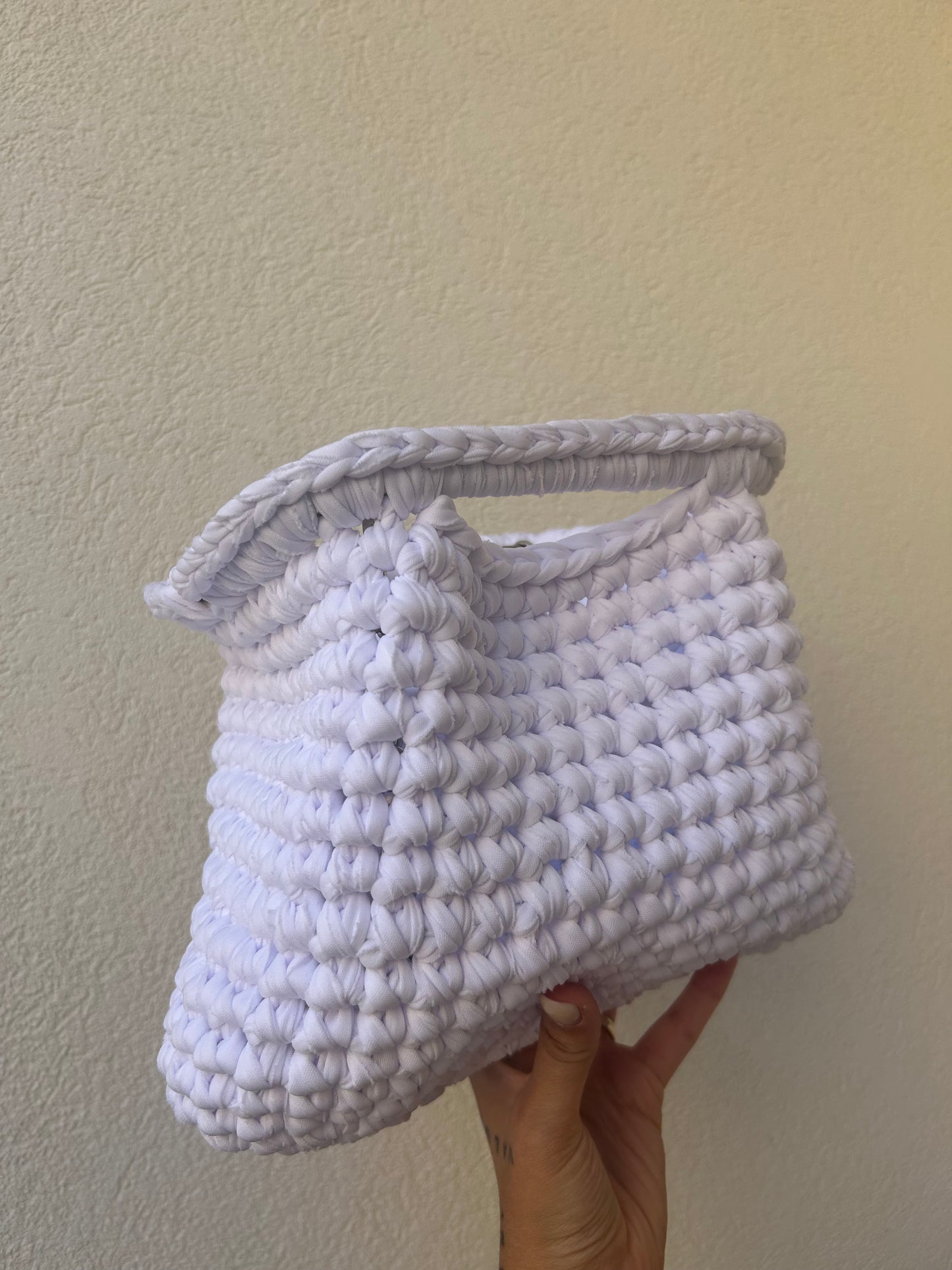 Bianco - clutch bag versione big con tracolla