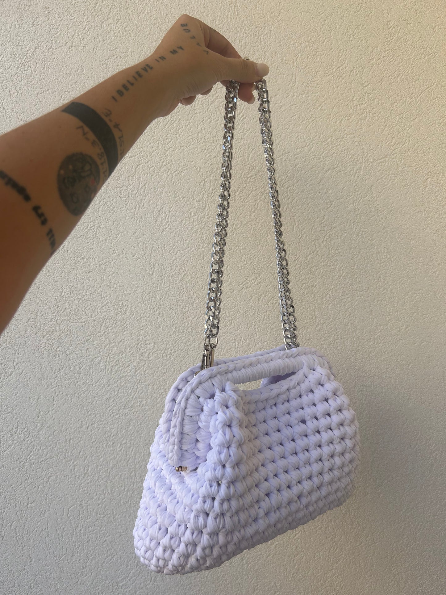 Bianco - clutch bag versione big con tracolla
