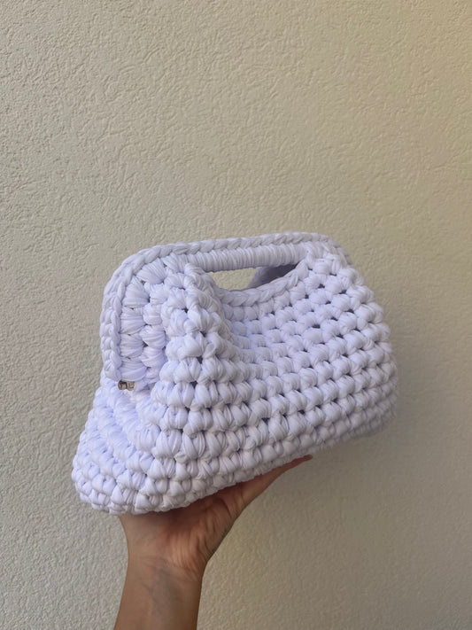 Bianco - clutch bag versione big con tracolla