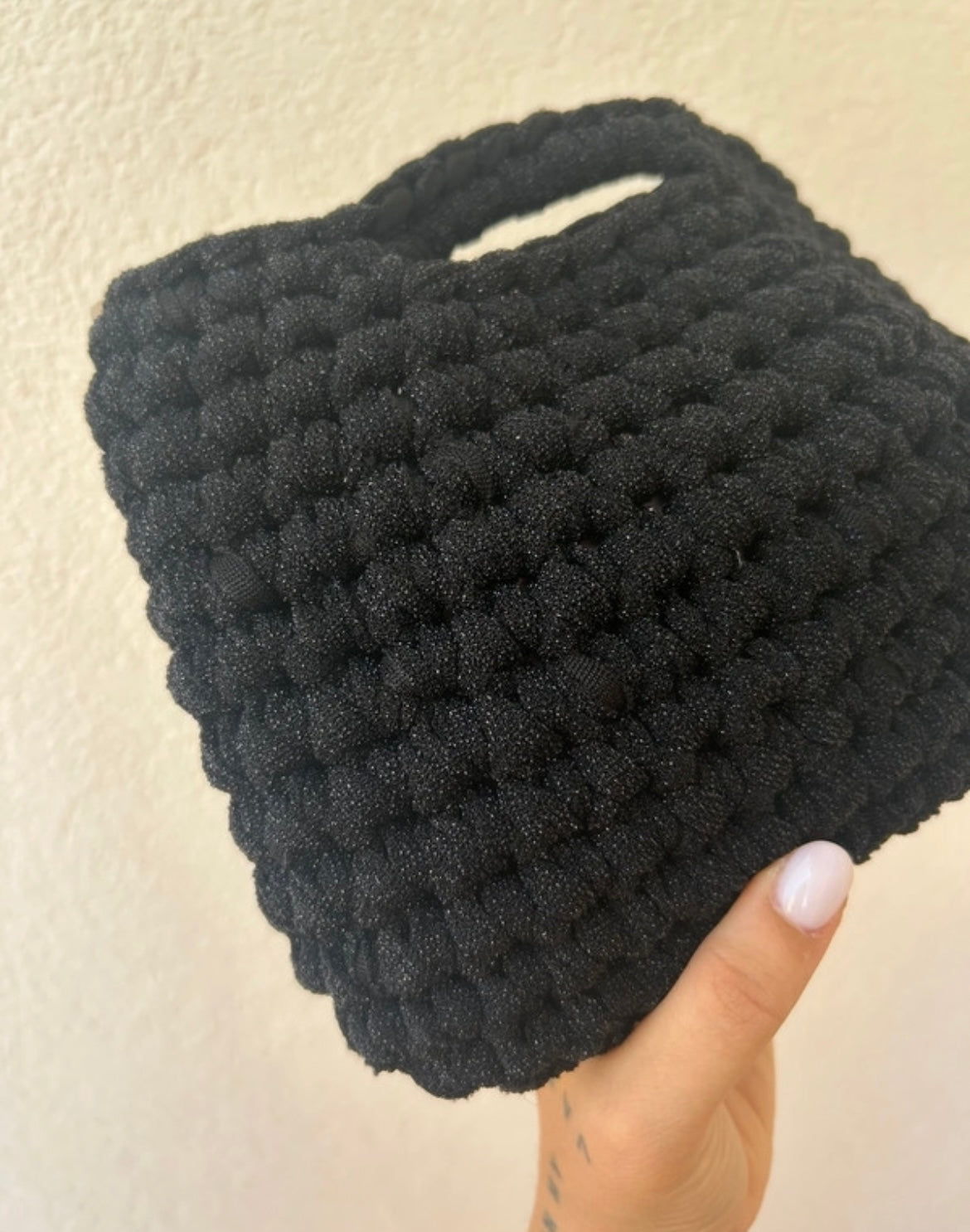 Lurex nero - borsetta a mano