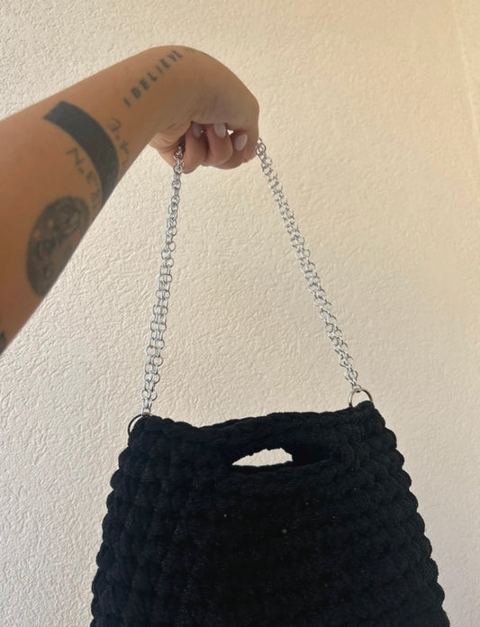 Lurex nero - borsetta a mano