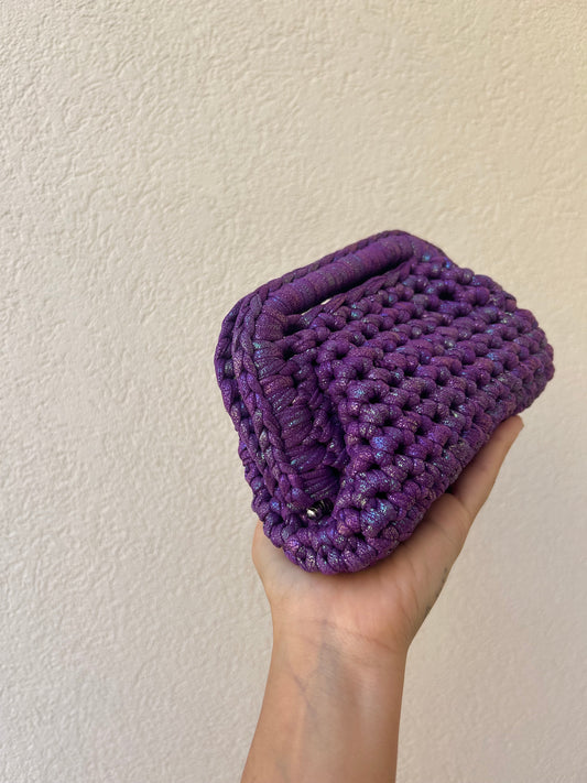 Viola metallizzato - clutch