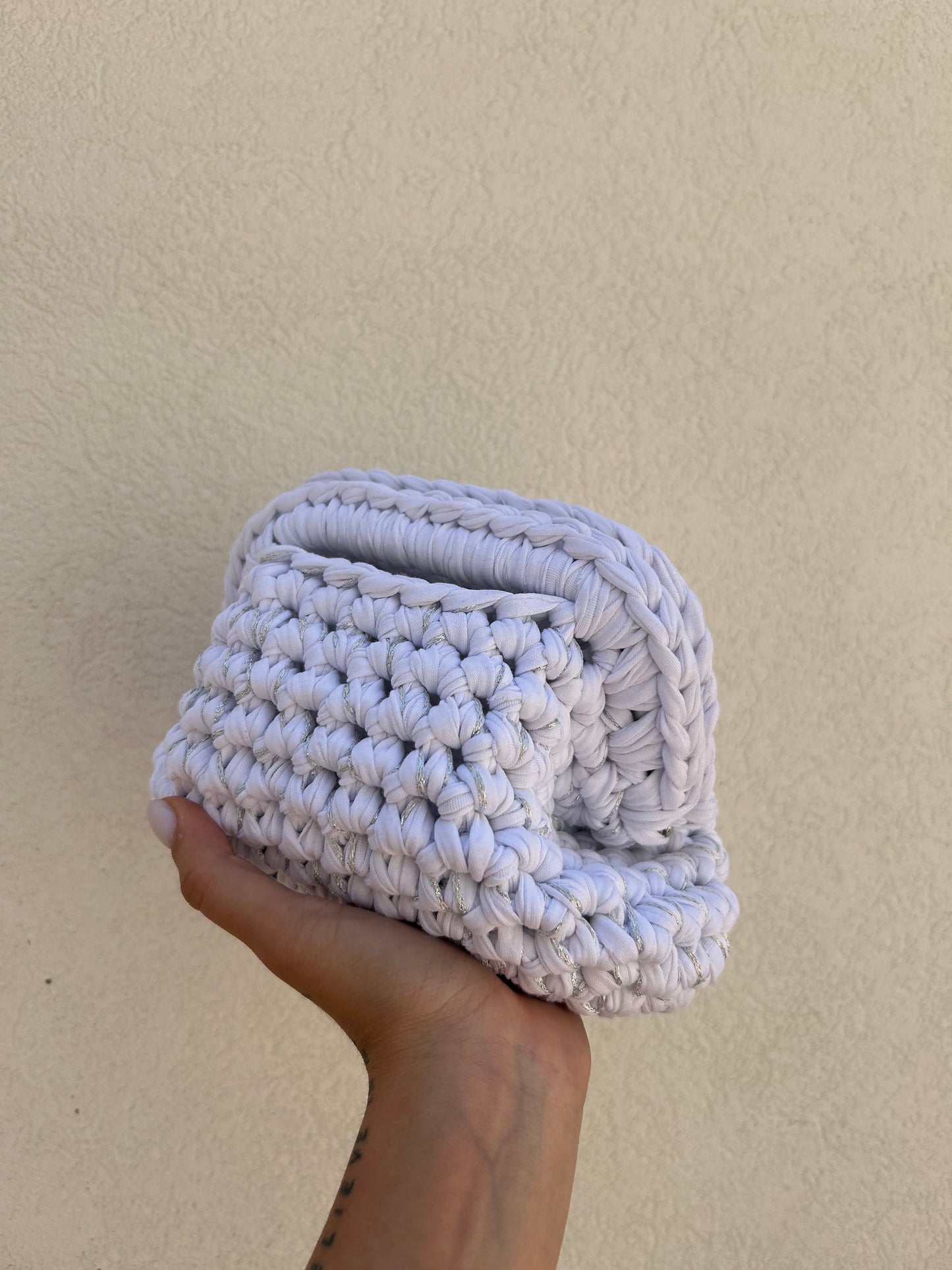 BIANCO E ARGENTO - clutch