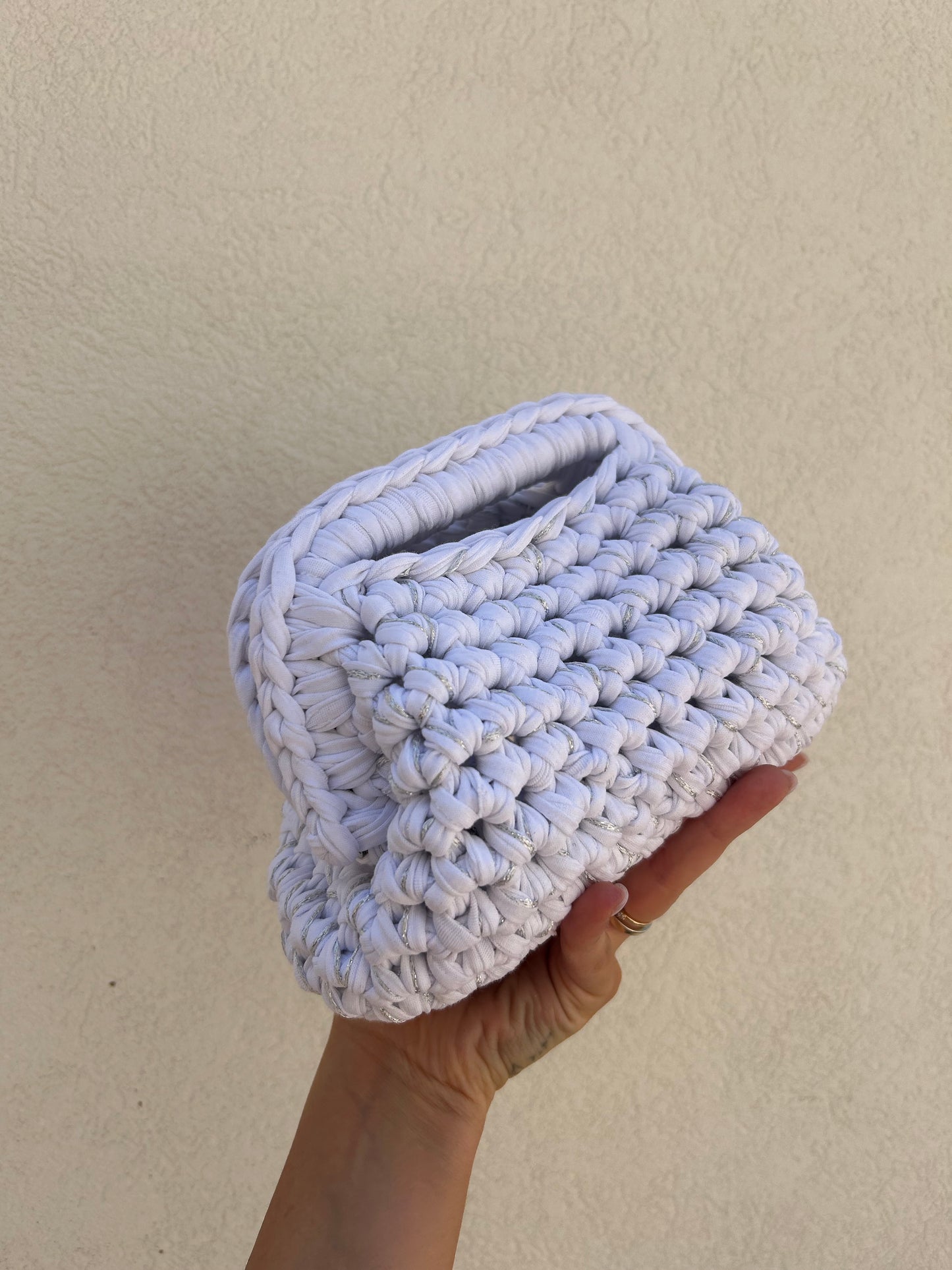 BIANCO E ARGENTO - clutch