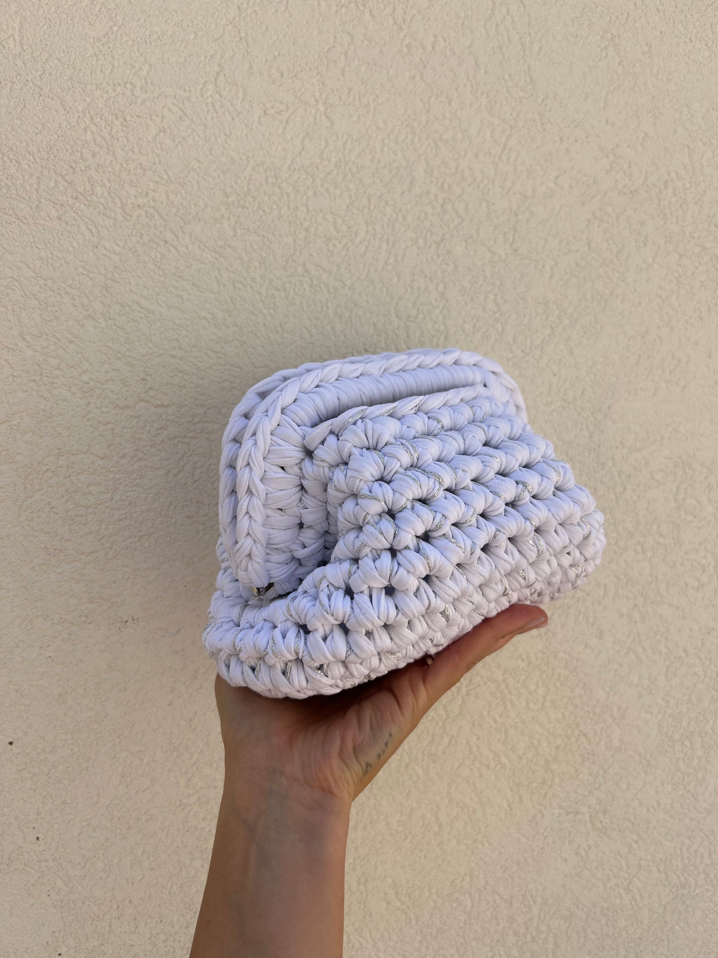 BIANCO E ARGENTO - clutch