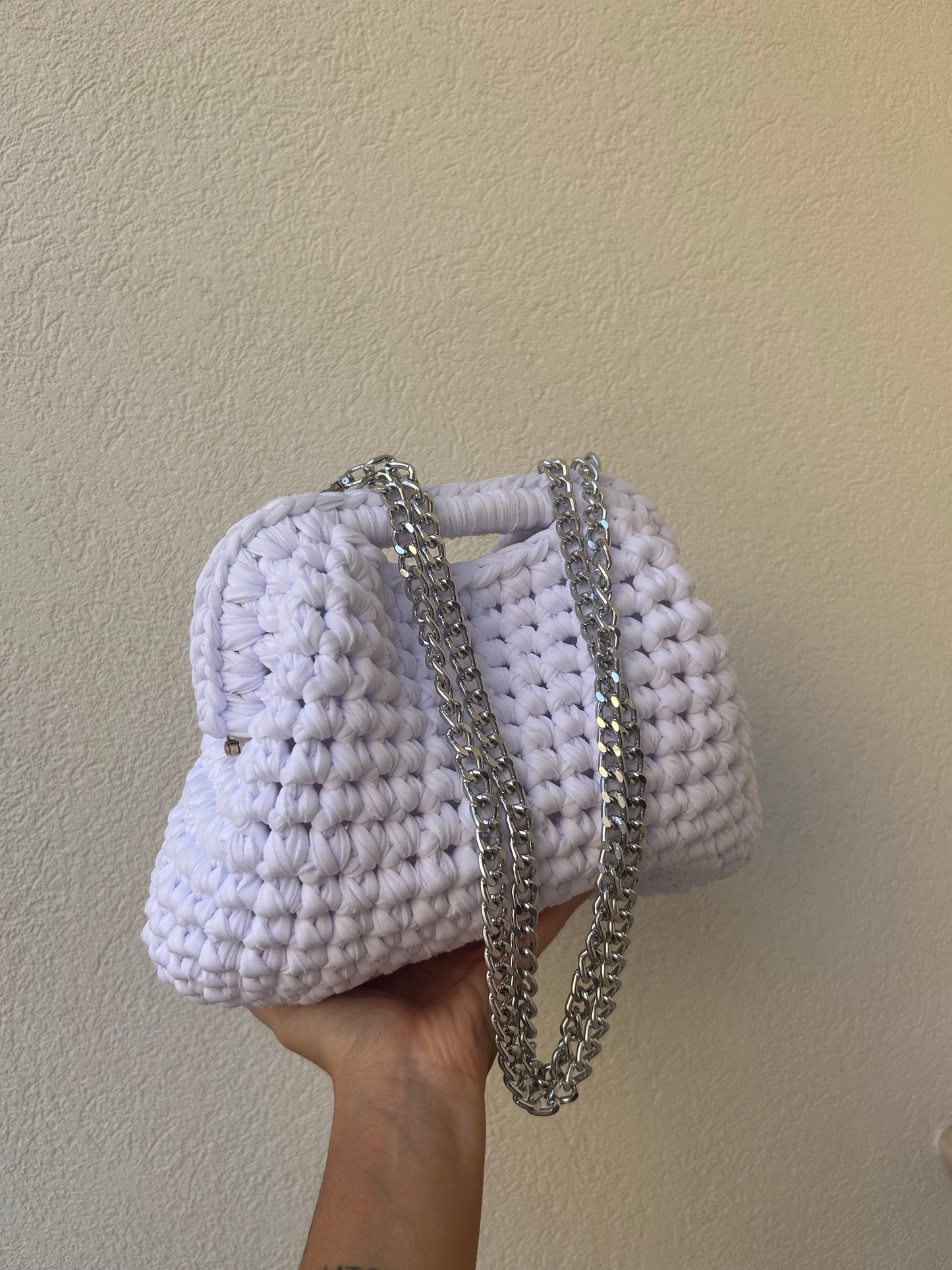 Bianco - clutch bag versione big con tracolla
