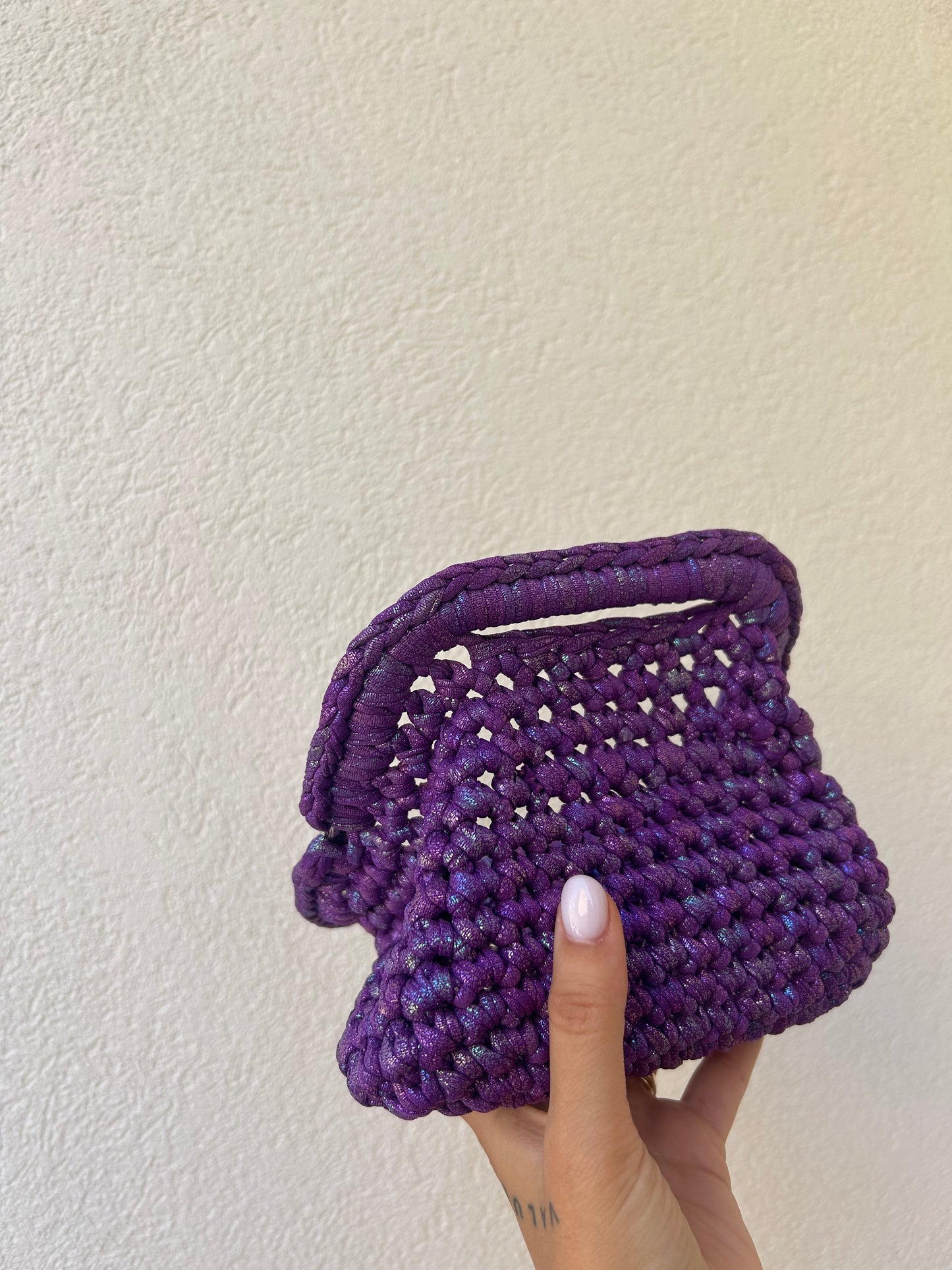 Viola metallizzato - clutch