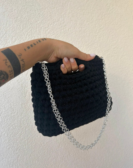 Lurex nero - borsetta a mano