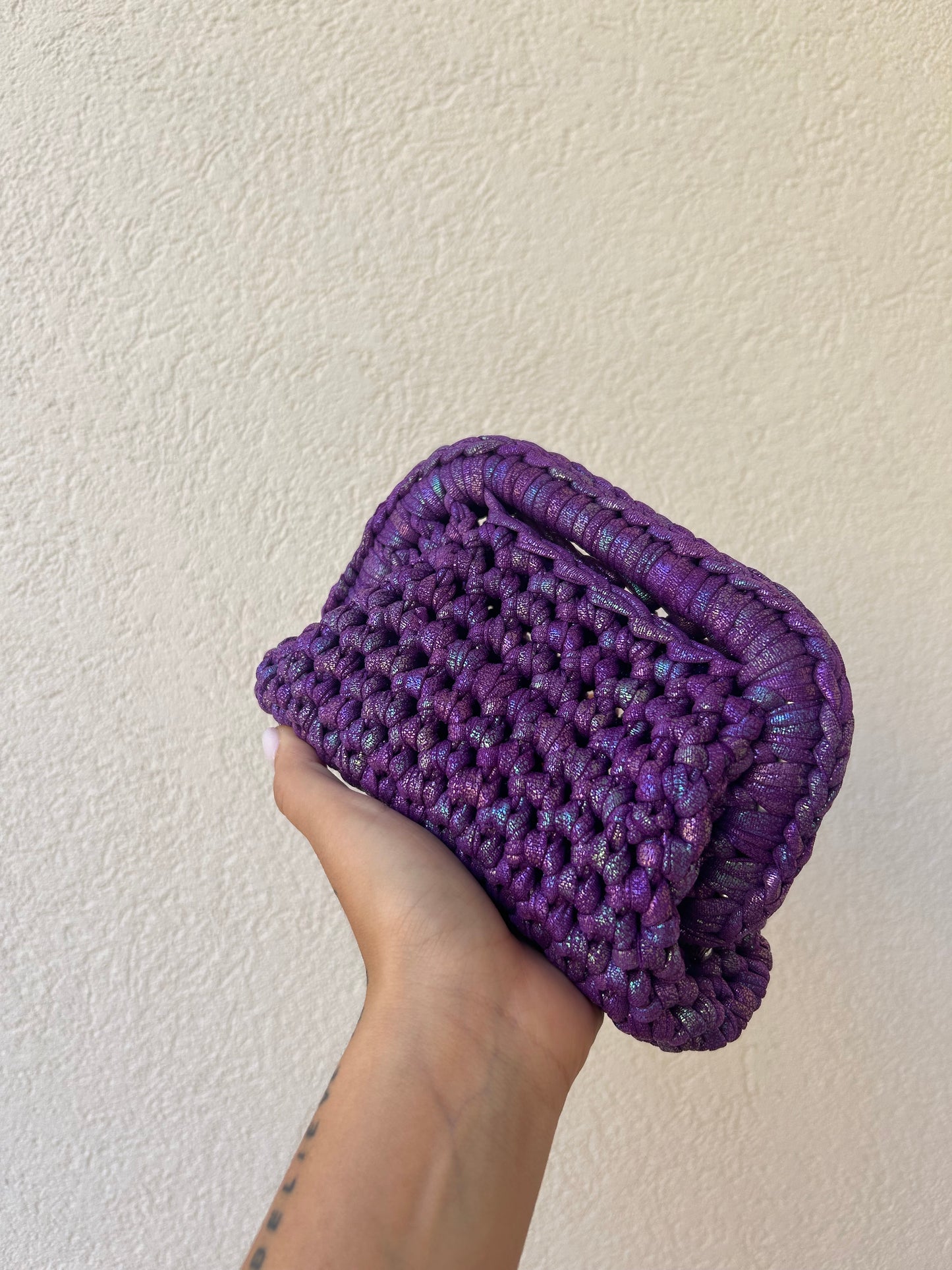 Viola metallizzato - clutch