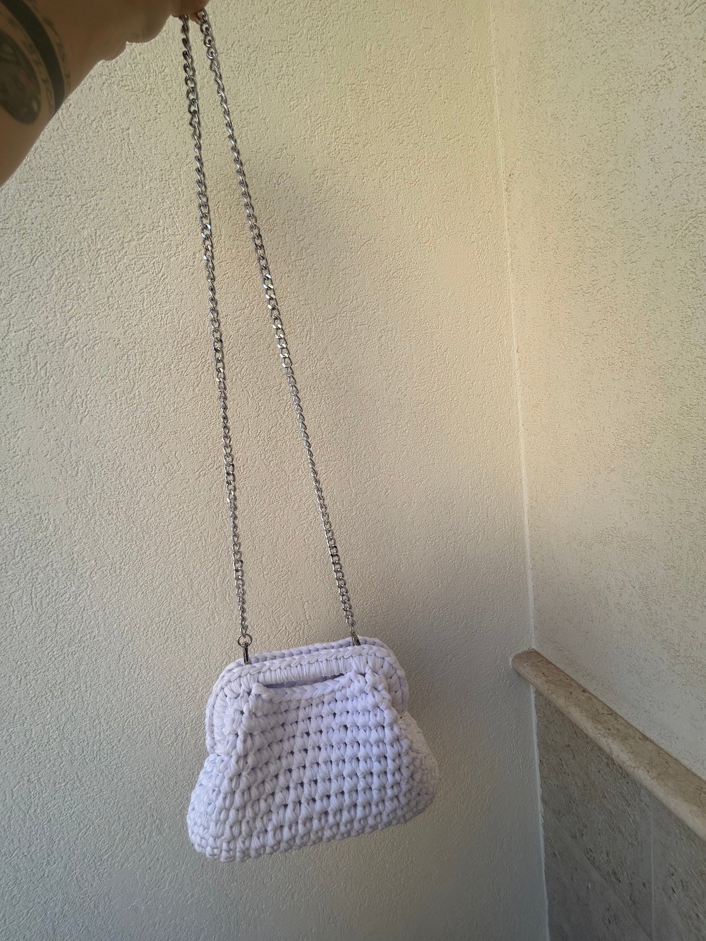 Bianco - clutch bag versione big con tracolla