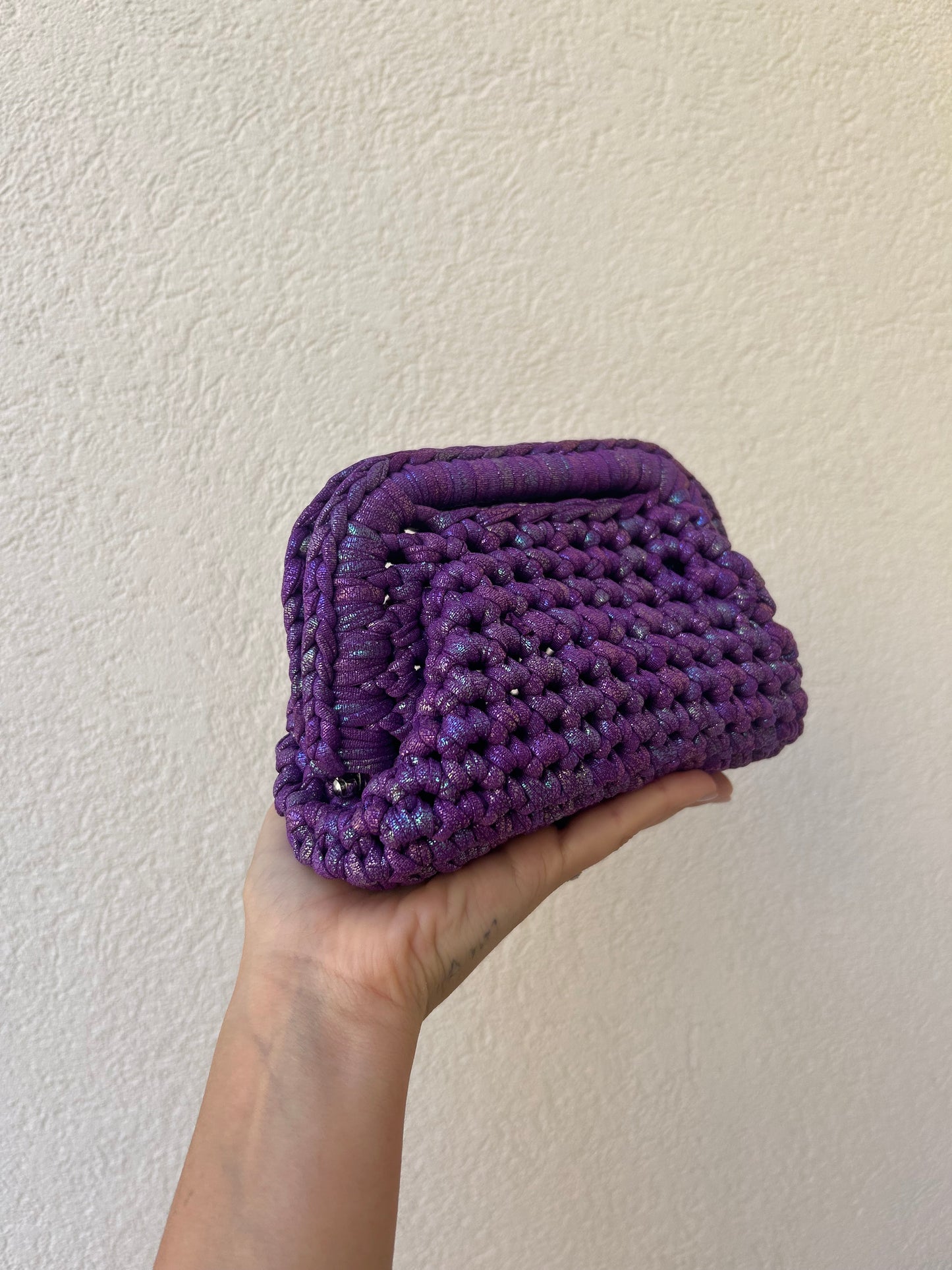 Viola metallizzato - clutch