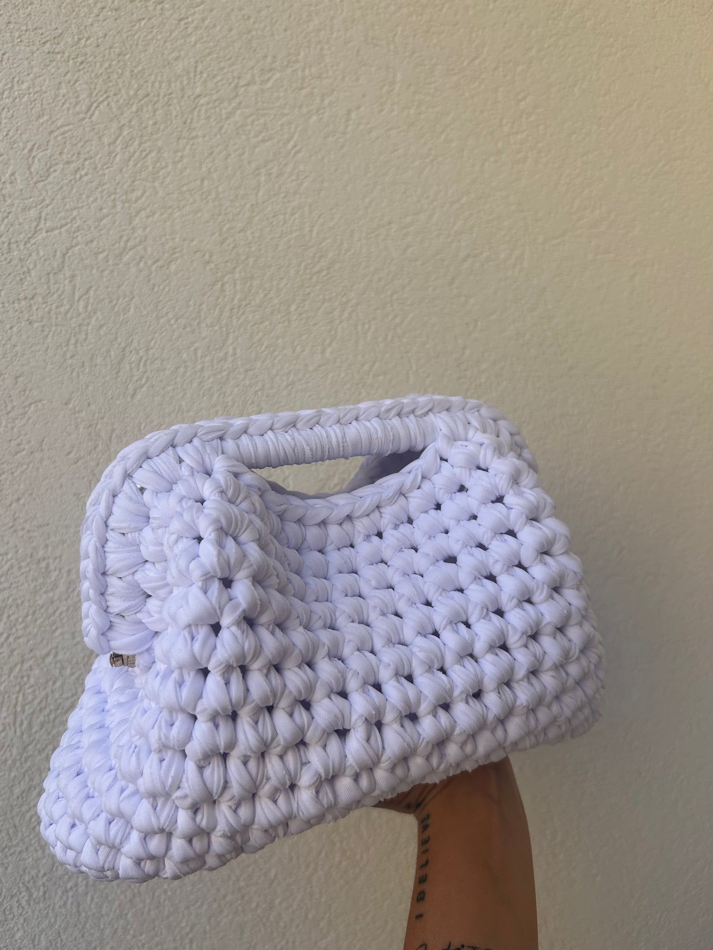 Bianco - clutch bag versione big con tracolla