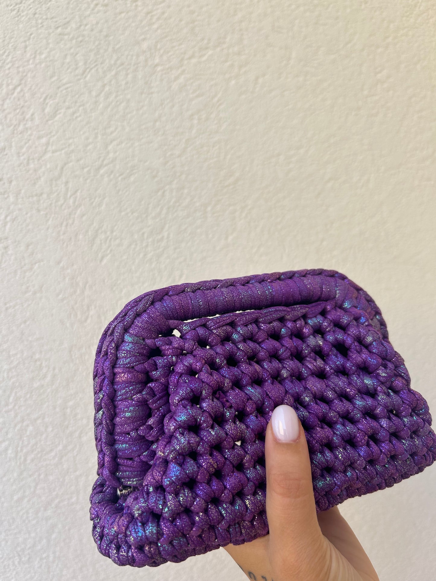Viola metallizzato - clutch